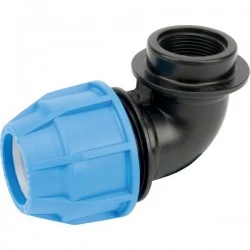 RACCORDO TUBO PE GOMITO 90 ° FEMMINA FILETTO 1/2 '' TUBO 16 MM