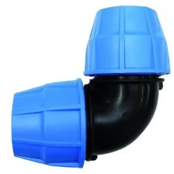 RACCORD TUYAU PE / PE COUDE 90° POUR TUYAU 25 MM 