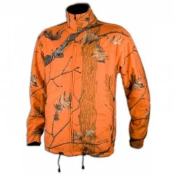 GIACCA IN PILE CAMOUFLAGE REVERSIBILE ARANCIONE SOMLYS 491