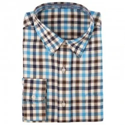 CAMICIA A QUADRI BLU SOMLYS 512