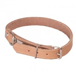 COLLIER CUIR RENFORCE  SOMLYS LARGEUR 16 MM - LONGUEUR 40 CM 