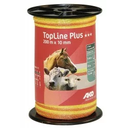 FITA DE CERCA 10 MM X 200 M AMARELO / LARANJA PREMIUM