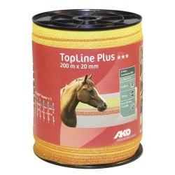 RUBAN DE CLOTURE 20 MM X 200 M JAUNE/ORANGE PREMIUM  