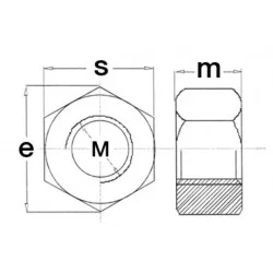TUERCA HEXAGONAL ZINC 8.8 - DIN 934 20x M8