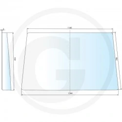 L171336 FIXED WINDSHIELD FOR JOHN DEERE
