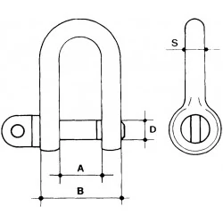 GRILLETE ROSCADO DIAM 16 MM