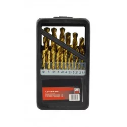 JEU DE FORETS METAL  TITANE HSS 25 PIECES  1 A 13 MM 