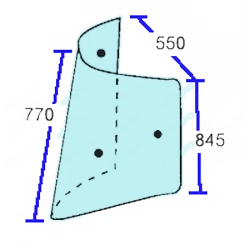 VITRE COIN ARRIERE DROIT 