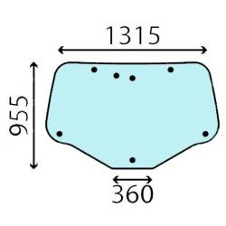 VENTANA TRASERA PARA TRACTOR NEW-HOLLAND - CASE - 87663400