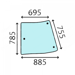 VITRE DE COIN GAUCHE