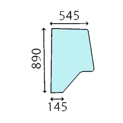 VITRE DE PORTE SUPERIEURE DROUTE / GAUCHE 3233051R2 