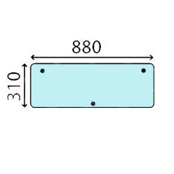 VITRE ARRIERE INFERIEURE POUR CASE 3233032R1 