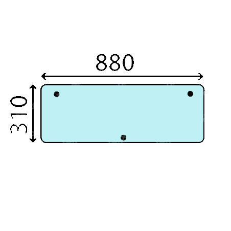 VITRE ARRIERE INFERIEURE POUR CASE 3233032R1 