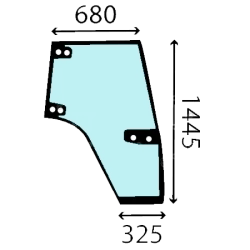 VITRE DE PORTE DROITE BOMBEE POUR CASE - NEW HOLLAND - STEYR 1-34-621-091 