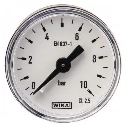 MANOMETRE RACCORD AR Ø 40 MM - 0-10 BARS - PLASTIQUE 1/8'' BSP 