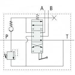 DISTRIBUTEUR MONOBLOC 80L/MIN 1 ELEMENT 1 X DE - A-B FERME / RESSORT DE RAPPEL 