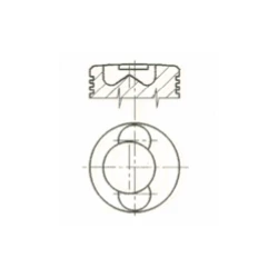 PISTON AVEC SEGMENTS POUR SAME   AXE Ø 35 X 80 MM - 4 SEGMENTS 0.036.0060.6 