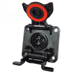 SOCLE DE PRISE ISOBUS (IBBC) 9P/12V - PASSIF CONNECTEUR COTE TRACTEUR (ACTIF) - PORTE CONTACT NOIR - ISO 11783-2 