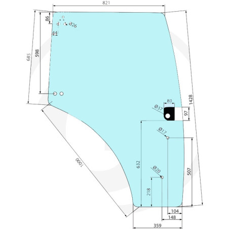 VITRE DE PORTE DROITE 84224131 