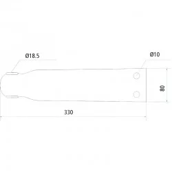 BIELLE DE SECOUEUR PLATE BRAUD - NEW HOLLAND 944035000 - 87586176 