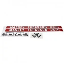 JEU DE DECALCOMANIE LATERALES MASSEY FERGUSON 35X 3406971M91 