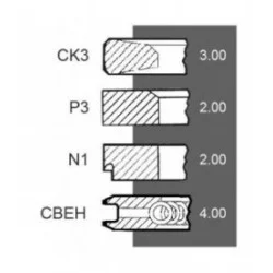 JEU DE 4 SEGMENTS Ø 100 MM - STD 