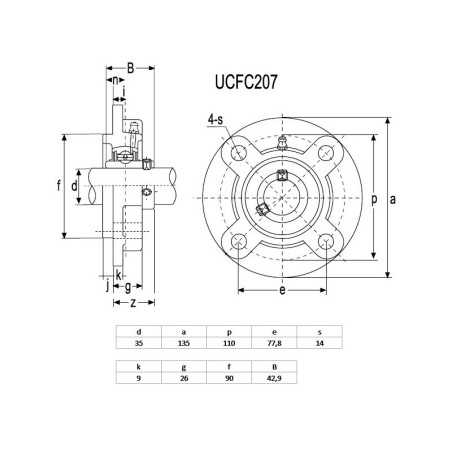 PALIER UCFC207 