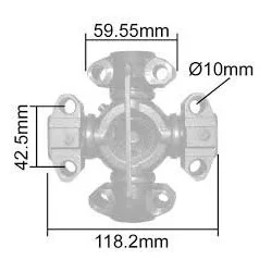CROISILLON D'ARBRE D'ENTAINEMENT ( SORTIE AMORTISSEUR DE TORSION )  
