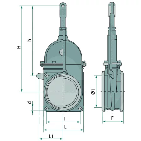 VANNE A 2 BRIDES 6 POUCES Ø 150 MM 