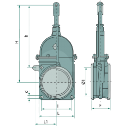 VANNE A 2 BRIDES 8 POUCES Ø 200 MM 
