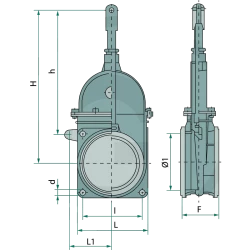 VANNE A 2 BRIDES 8 POUCES Ø 200 MM 