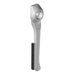 DENT DE HERSE ROTATIVE 3 PLAQUETTES CARBURE DROITE 