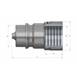 COUPLEUR EURO MALE - FILETAGE FEMELLE GAZ 1/2" BSP 