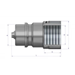 COUPLEUR EURO MALE - FILETAGE FEMELLE GAZ 1/2" BSP 
