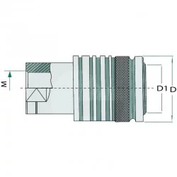 COUPLEUR EURO FEMELLE - FILETAGE FEMELLE 1/2" BSP 