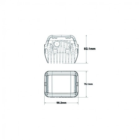 PHARE DE TRAVAIL A LED FLUX LARGE - 9 LEDS - 2750 LM PHARE DE TRAVAIL A LED FLUX LARGE - 9 LEDS - 2750 LM