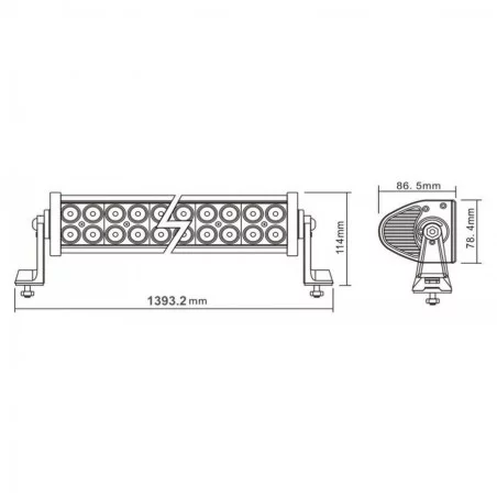 RAMPE D'ECLAIRAGE LED 1390 MM - 300 W - 5300 LUMENS 