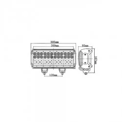 RAMPE D'ECLAIRAGE LED 1390 MM - 300 W - 5300 LUMENS 
