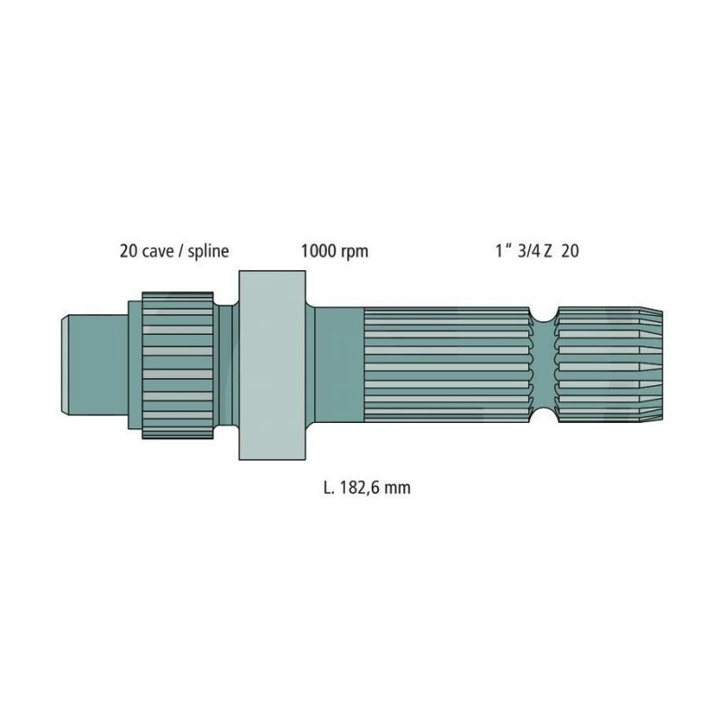 ARBRE DE PRISE DE FORCE 20 CANNELURES POUR CASE - NEW HOLLAND - STEYR - 47132584 