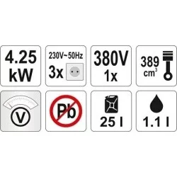 GENERATEUR 4.25KW+ 400V 