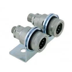 KIT SUPPORT POUR 2 COUPLEURS FEMELLE EURO 