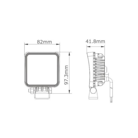 PHARE DE TRAVAIL LED AVEC INTERRUPTEUR ON/OFF ARRIERE 