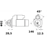 DEMARREUR ISKRA - LETRIKA - MAHLE 12V 3.2 KW 