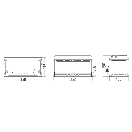 BATTERIA 12V 88 AH 770A EN DIN 58812 58815 BATTERIA 12V 88 AH 770A EN DIN 58812 58815