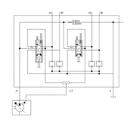 DISTRIBUTEUR POUR CHARGEUR FRONTAL 90 L/MIN - LOAD SENSING 