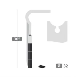 DENT DE HERSE ROTATIVE GAUCHE E0100129 - POUR BREVIGLIERI 