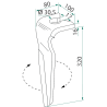 DENT DE HERSE ROTATIVE DROITE 83375601 - POUR RABE 