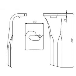 DENT DE HERSE ROTATIVE GAUCHE ZIRKON 10 3377049 - LEMKEN 