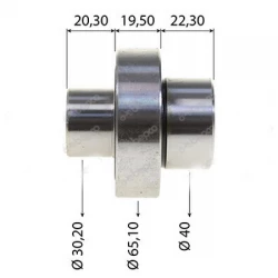 PIVOT DE PONT AVANT APL3051 - APL3052 - 3146693R1 