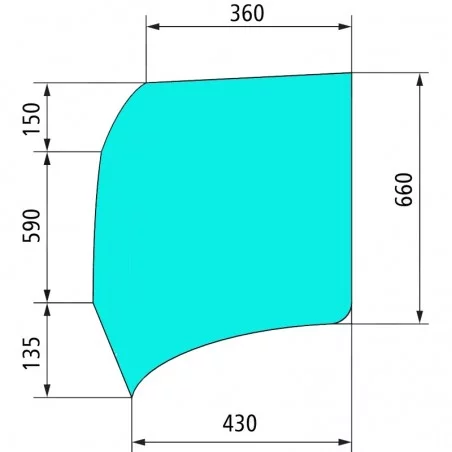 VITRE LATERALE ARRIERE GAUCHE POUR FENDT - H931812011040 VITRE LATERALE ARRIERE GAUCHE POUR FENDT - H931812011040